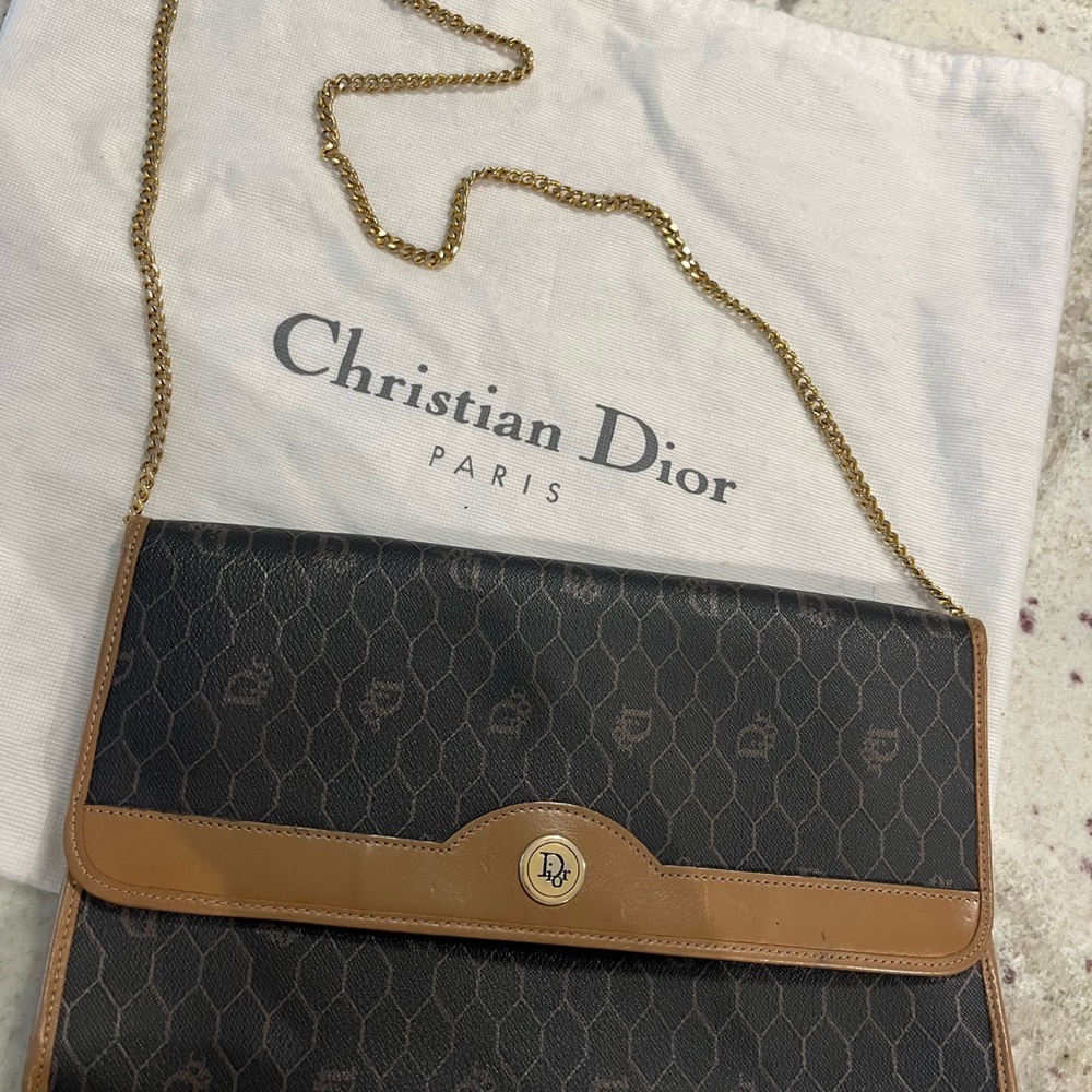 Dior Black and Tan Designer Bag